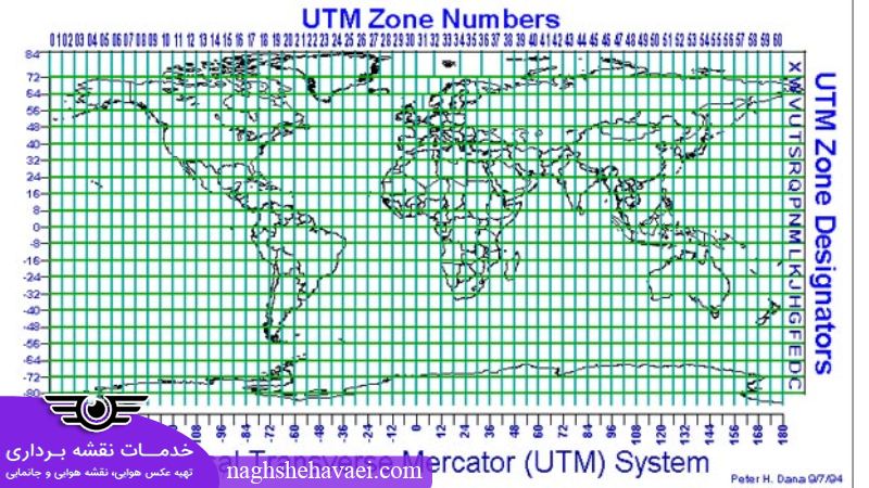 تعریف سیستم مختصات UTM 