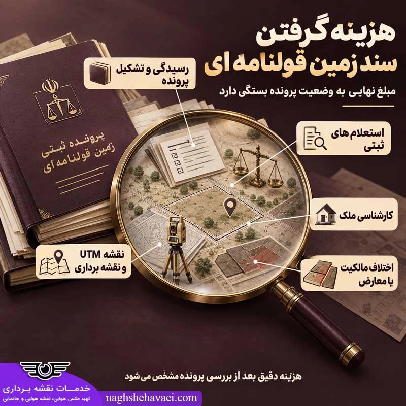 هزینه گرفتن سند برای زمین قولنامه ای
