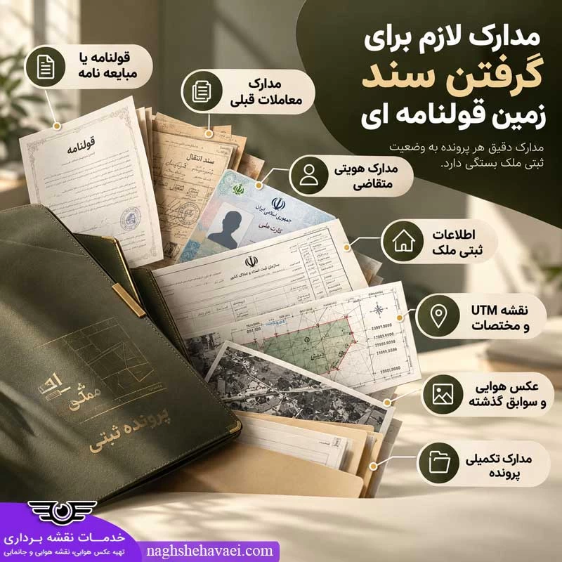 مدارک لازم برای گرفتن سند زمین قولنامه ای