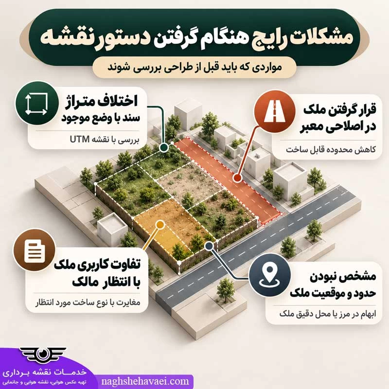 مشکلات رایج هنگام گرفتن دستور نقشه