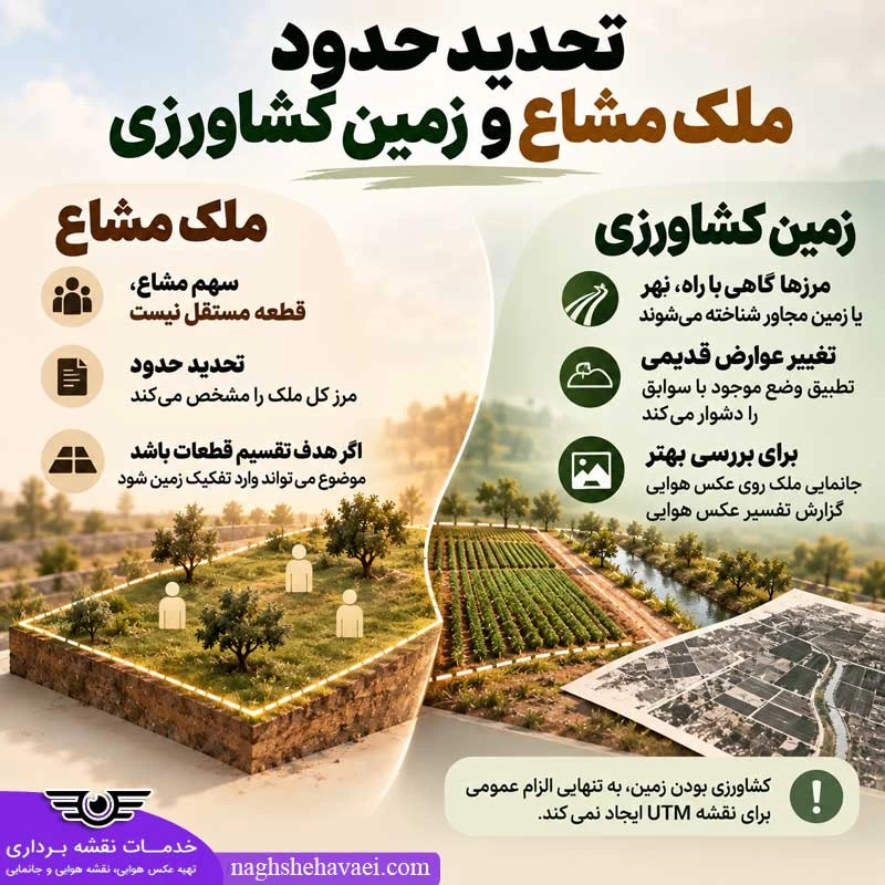 تحدید حدود ملک مشاع و زمین کشاورزی